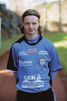 Victor Lundin gjorde Edet FK:s mål i förlustmatchen mot Mellerud, 1-2. Foto: Allan Karlsson