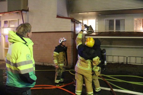 En brand utbröt på socialkontoret i Nödinge på torsdagsnatten.