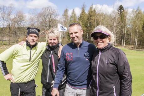 Trivdes på golfbanan gjorde Claes Gustafsson, Christina Schmeikal, Peter ”Erra” Eriksson och Christina Mossberg.