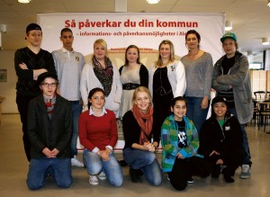 Ale Ungdomsråd 2011. Påverkanstorget valde delar av ungdomsrådet i ett demokratiskt val.
