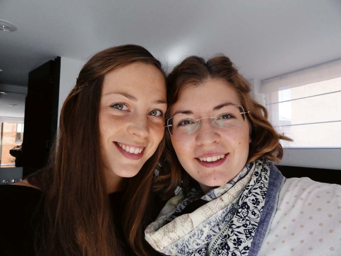 Nyss hemkomna. Elina Järkil från Kilanda och klasskompisen Johanna Skytt spenderade tre månader i Colombia. Foto: privat