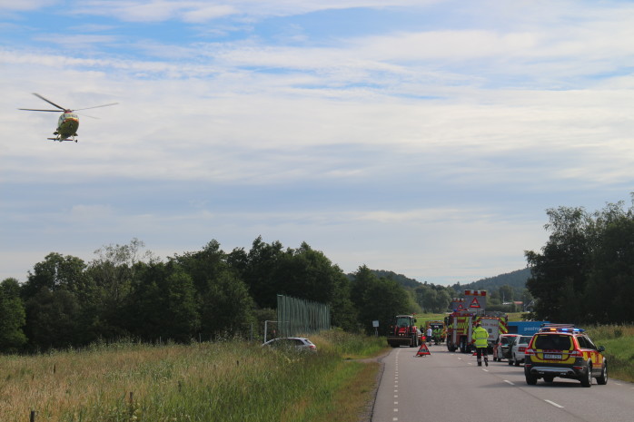 Dödsolyckan inträffade på Skepplandavägen i höjd med Forsvallen. Foto: Christer Grändevik