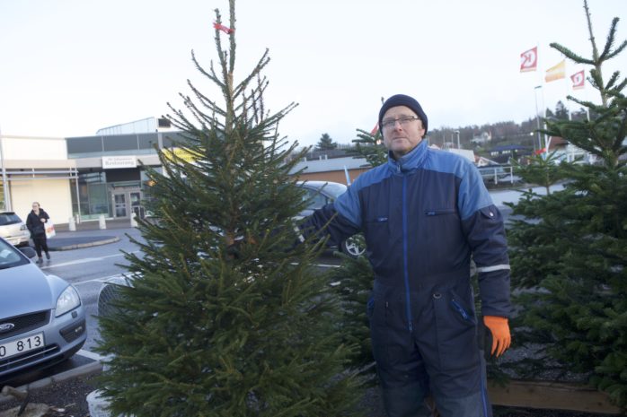 Anders Gustafsson har sålt julgranar i fyra år i Älvängen. 