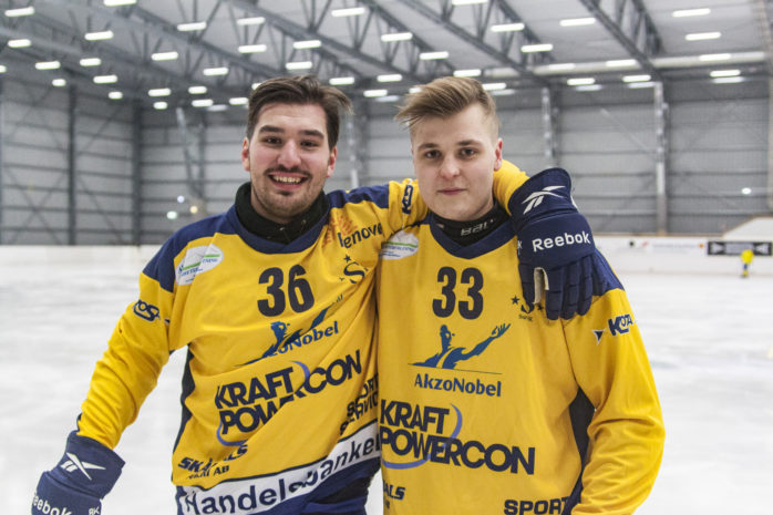 En ny generation. Jakob Rosberg Karlsson och Alexander Bergbacka har bra bandygener.