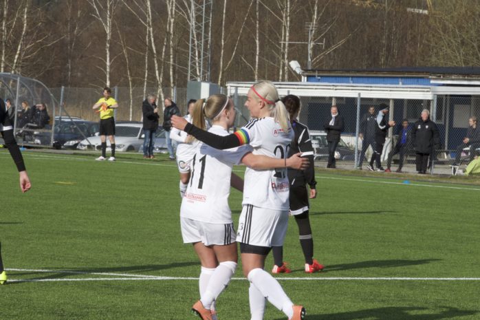Matilda Johansson gjorde två mål i segermatchen mot Vänersborgs FK. Arkivfoto: Kristoffer Stiller. 