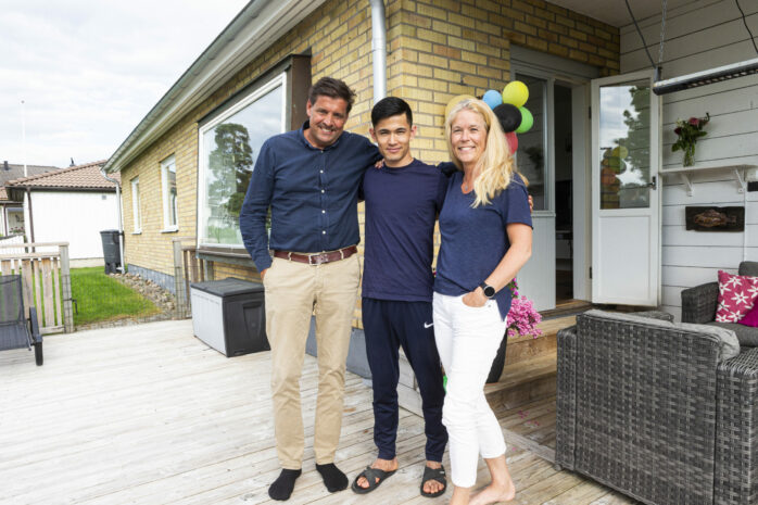 Lars och Jenny
Knaving öppnade
sitt hem för Erfan. 