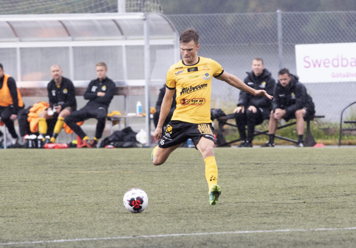 Jesper Zetterlund gjorde sitt 21:a mål när han sköt 1-0 borta mot Nordvärmlands FF. Arkivbild