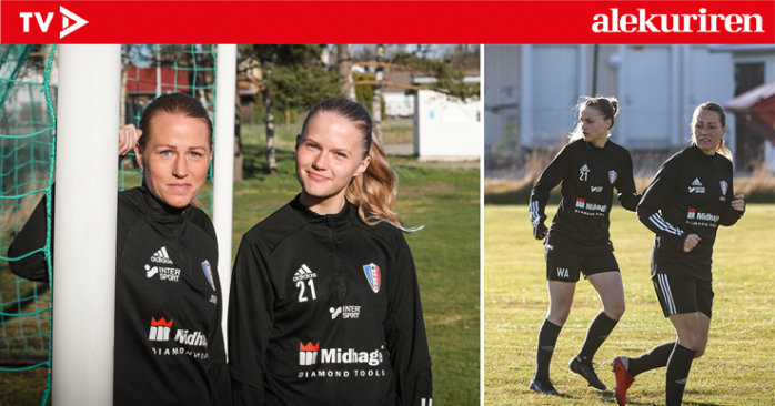 Josefin Bergström Andersson är äldst i laget, medan dottern Wilma är yngst. Foto: Daniel Marsfeld.