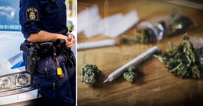 En man i 40-årsåldern greps efter att ha förvarat en stor mängd narkotika i sitt hem. 